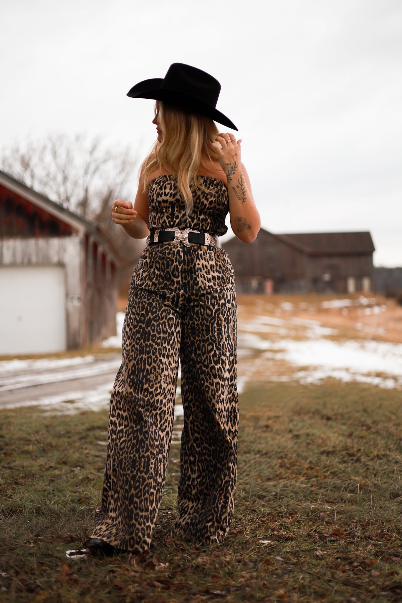 Allure Jumpsuit - Leopard – Ivory Buck Boutique