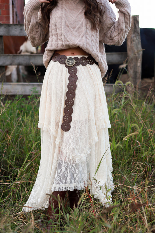 Antique Lace Skirt - Cream