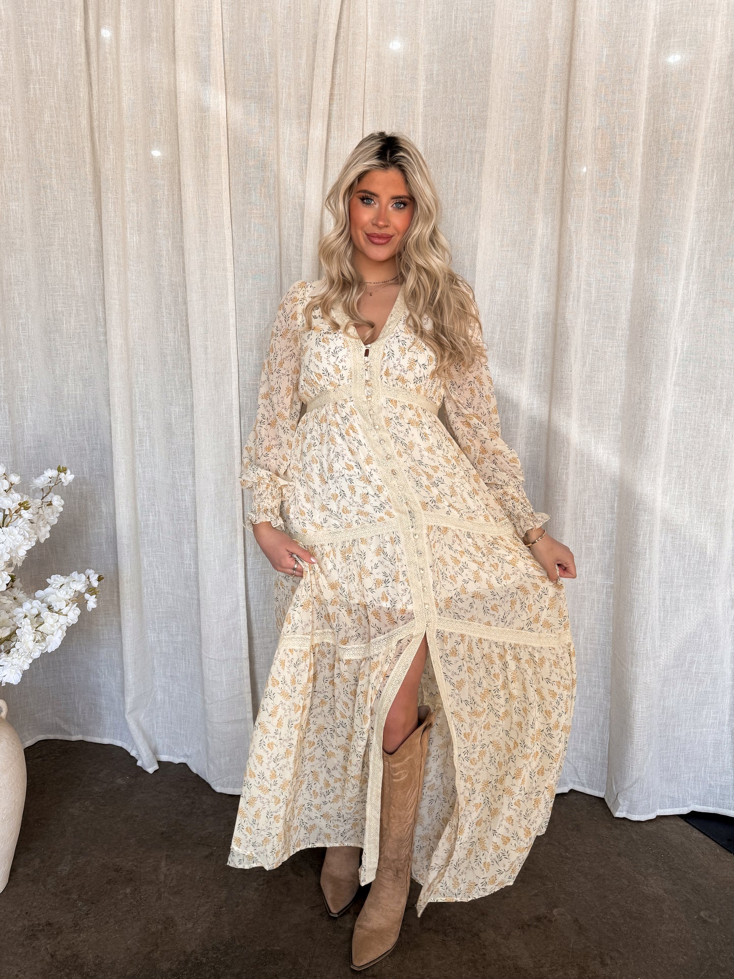Daffodil Creme Maxi Dress