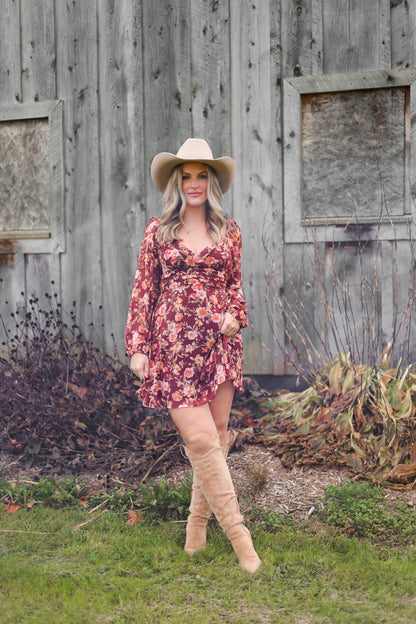 Cranberry Merlot Mini Dress