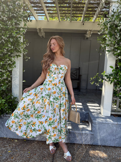 Lemon Sorbet Midi Dress