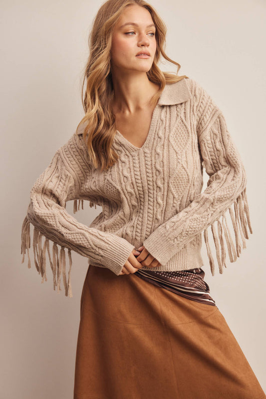 Dusk Fringe Sweater