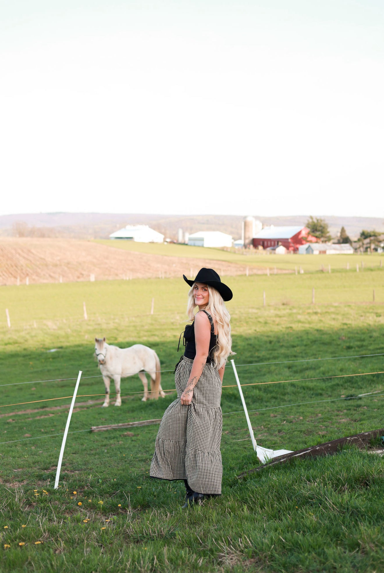 Cottage Hearth Skirt - Gingham