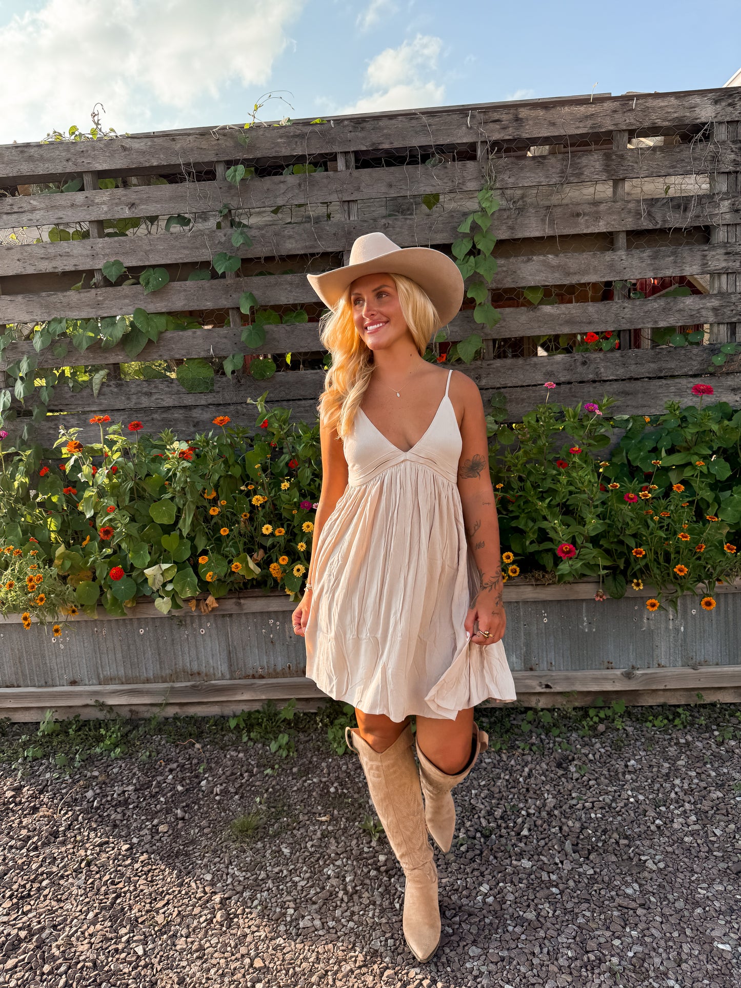 Willow Mini Dress - Sand