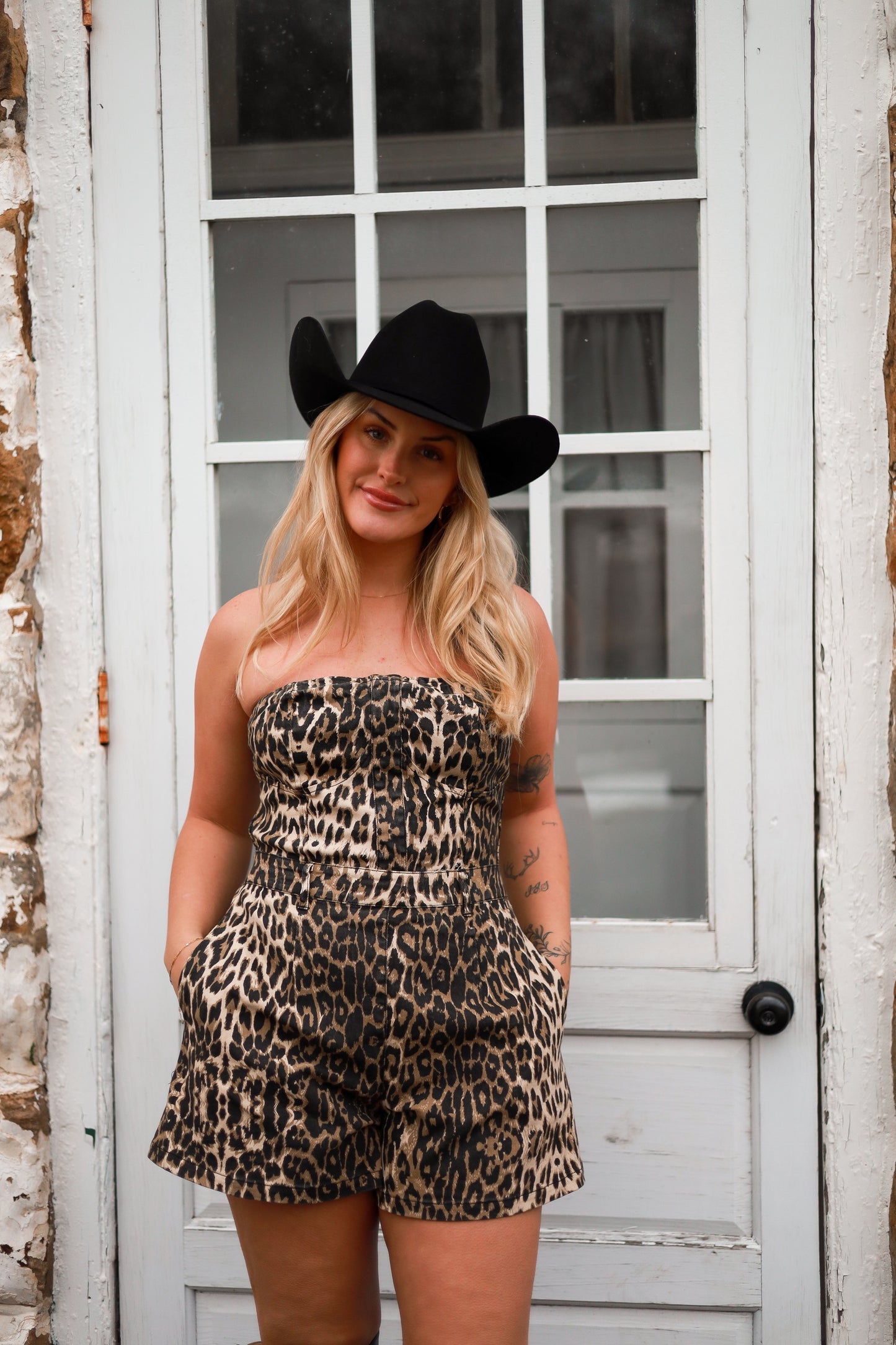 Allure Romper - Leopard
