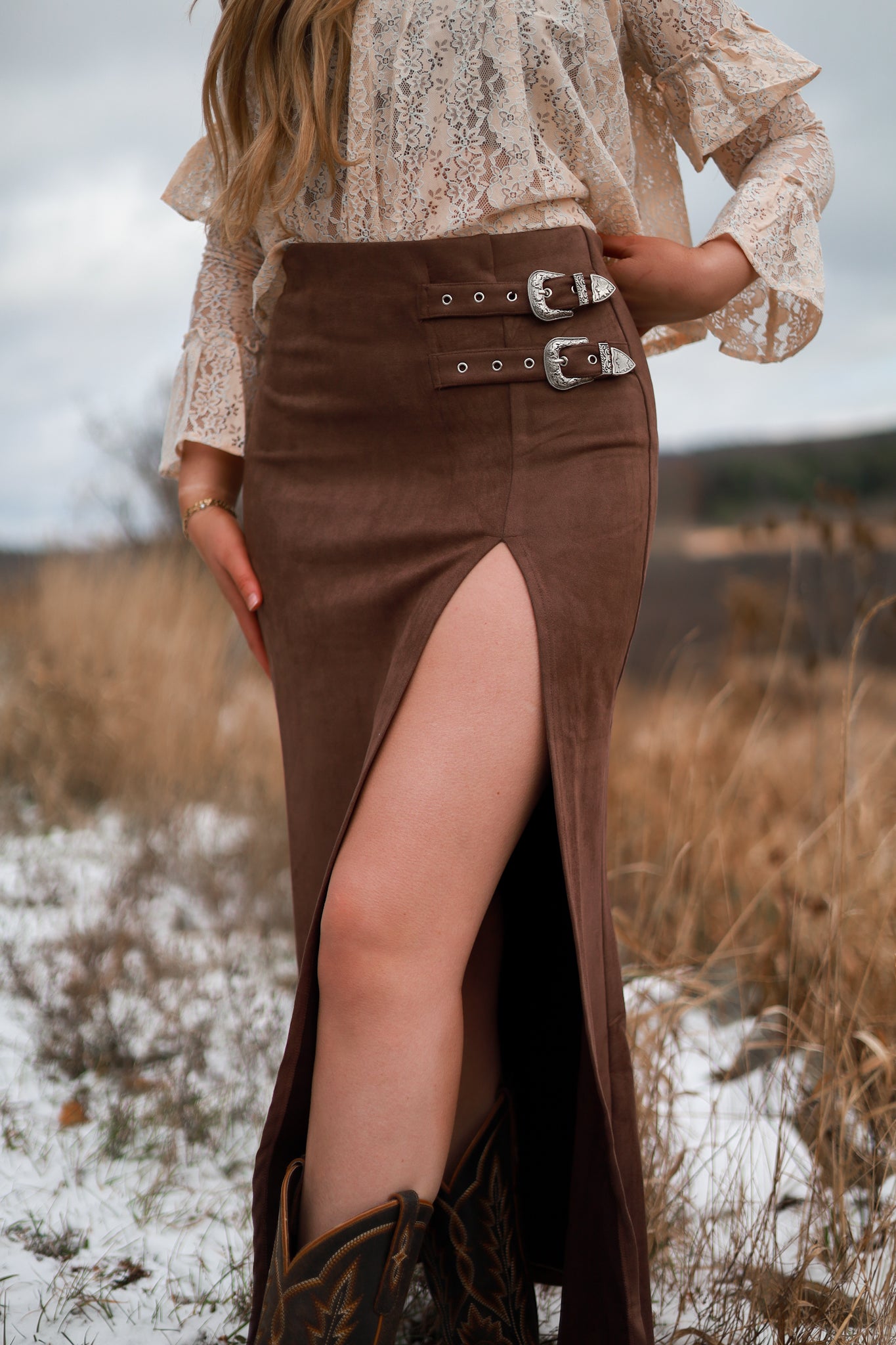 Bronc & Buckle Maxi Skirt