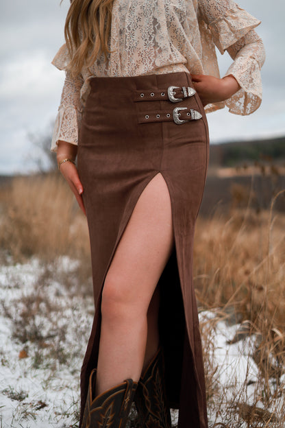 Bronc & Buckle Maxi Skirt