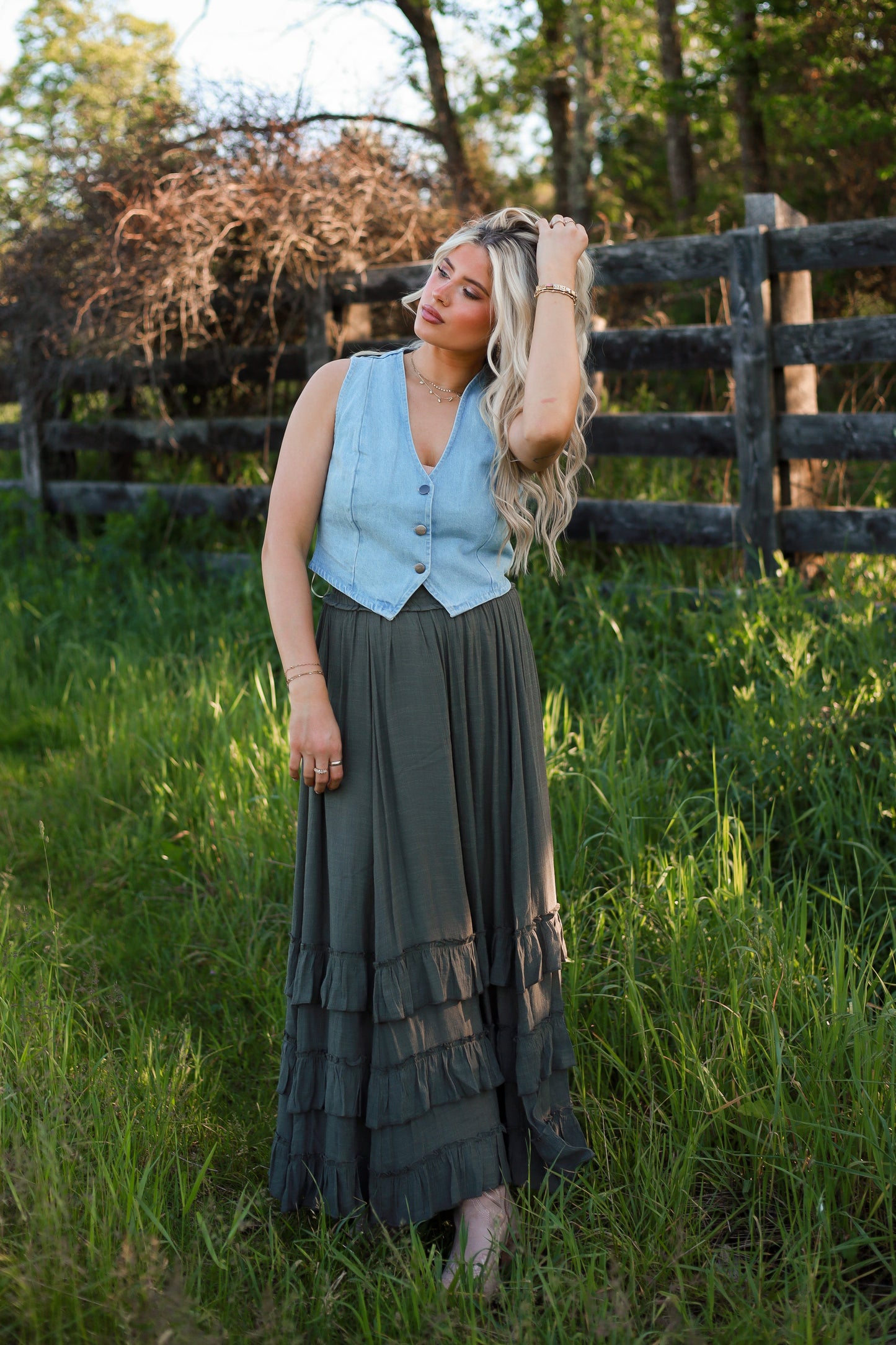 Southern Sage Maxi Skirt