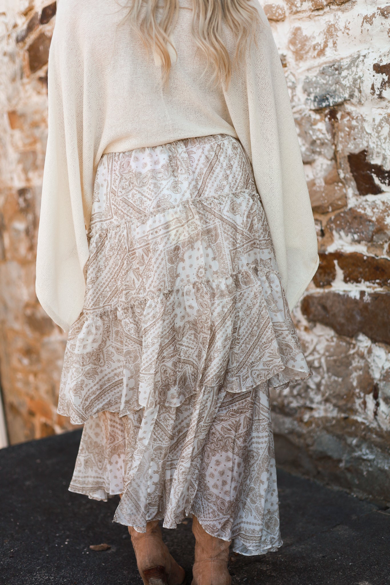 Walnut Whisper Paisley Skirt