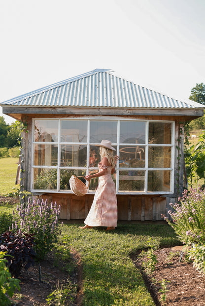 Honey Harvest Gingham Maxi