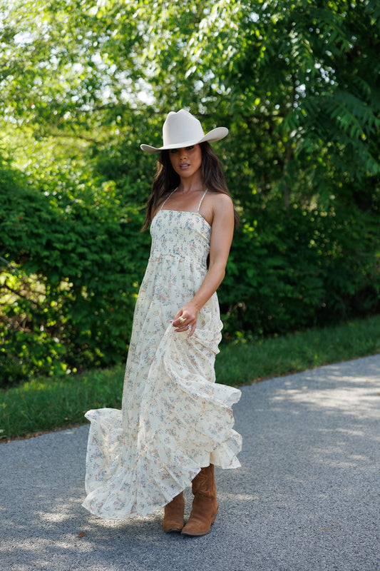 Wanderlust Halter Dress - Butter