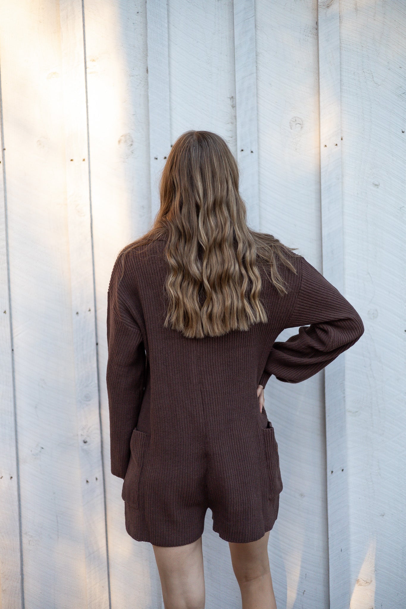 Lodge Knit Romper - Brown