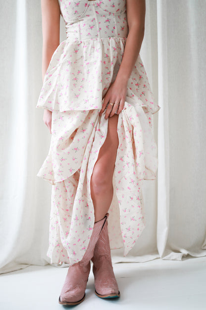 Peony Petals Maxi Dress