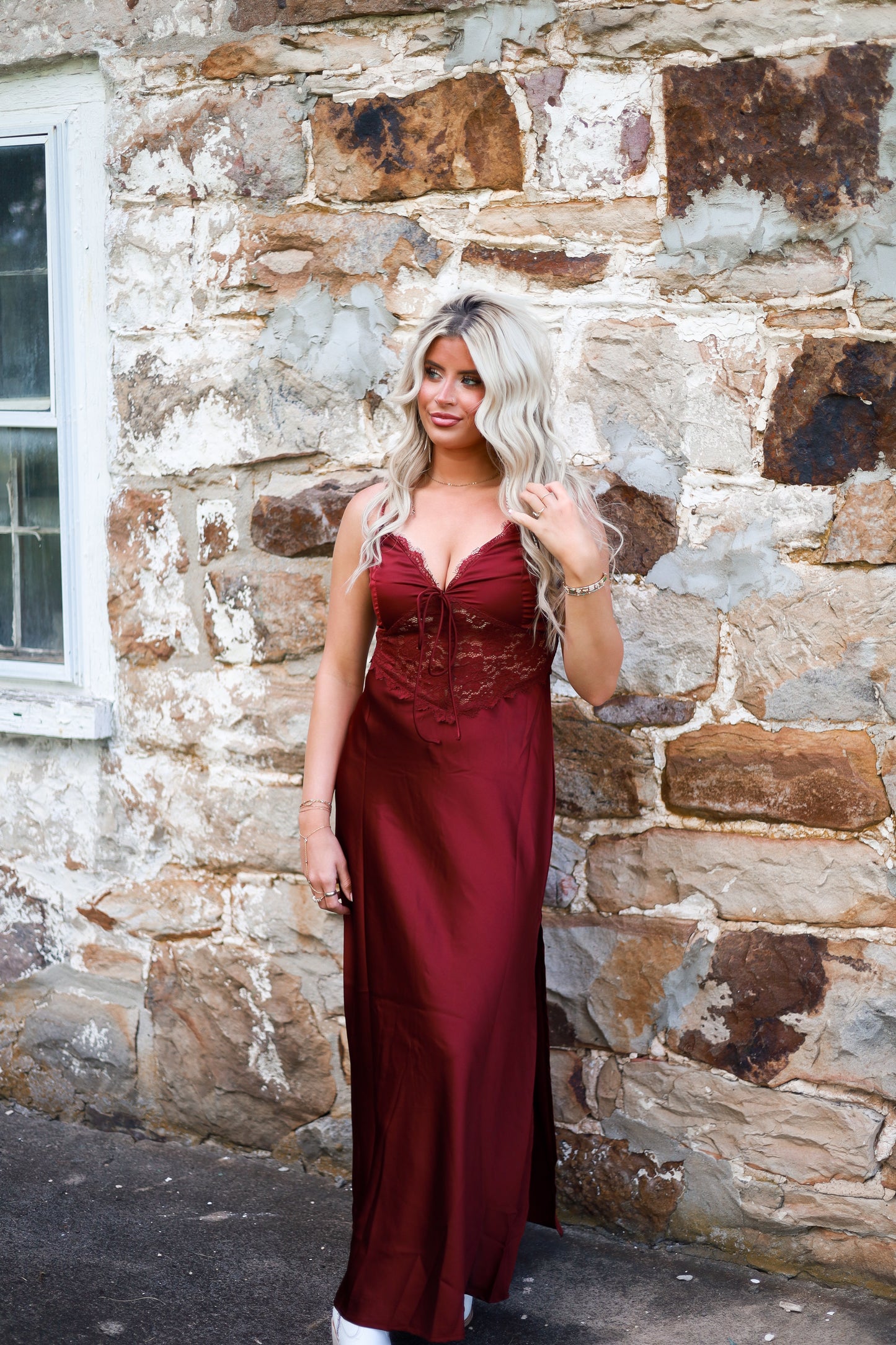 Stallion Dress - Burgundy