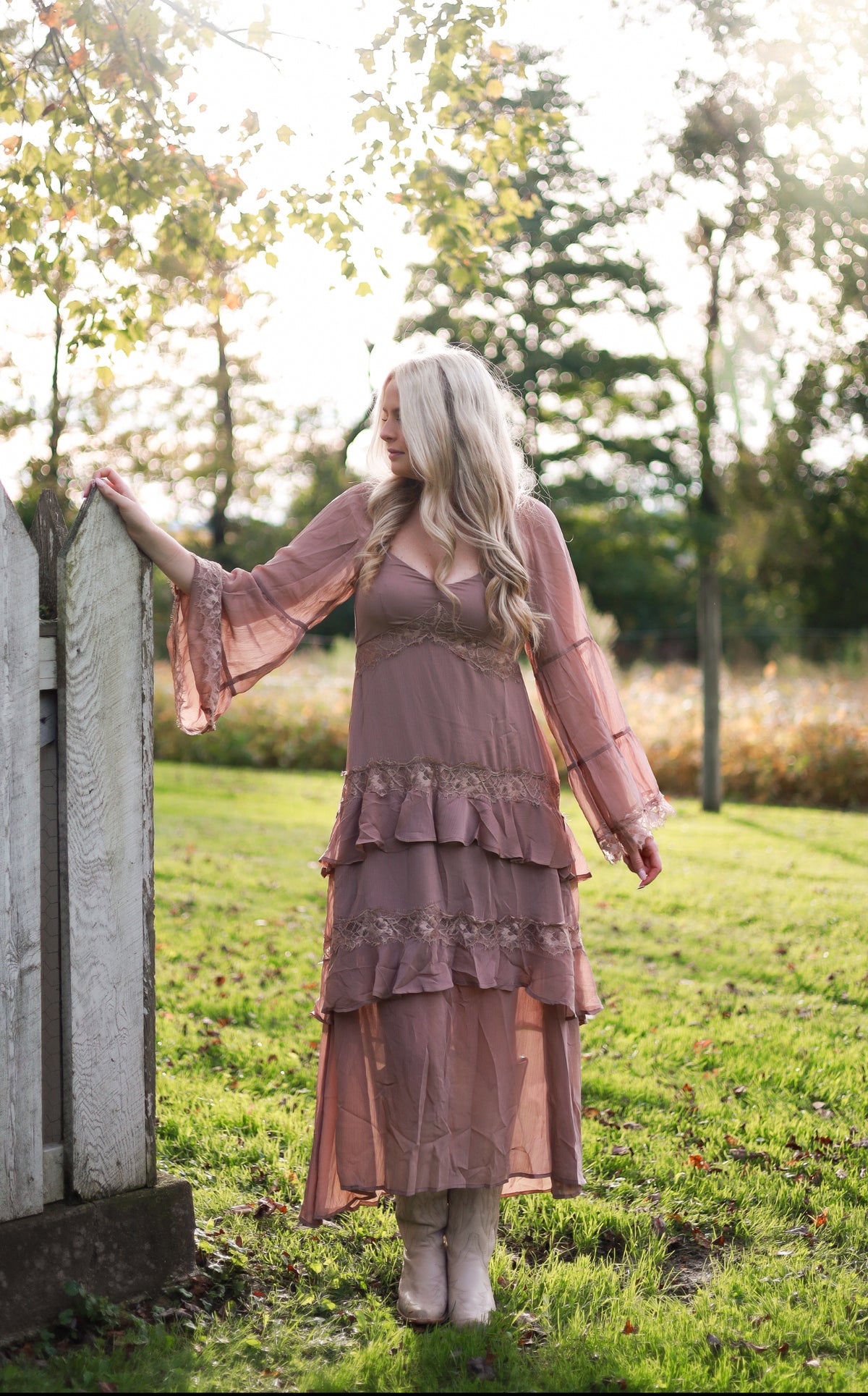 Laurel Lace Dress - Mocha