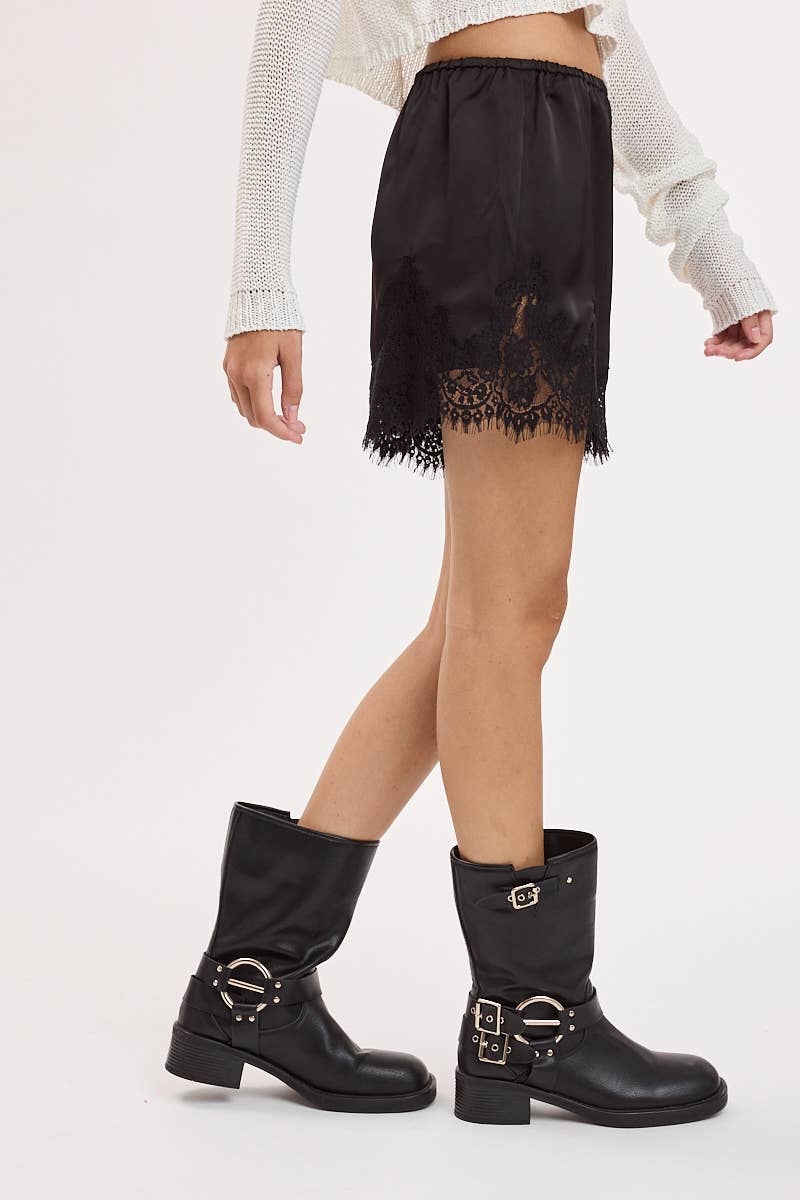 Atelier Lace Shorts - Black