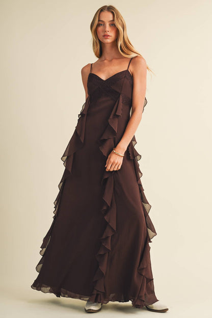 Western Haven Dress - Brown