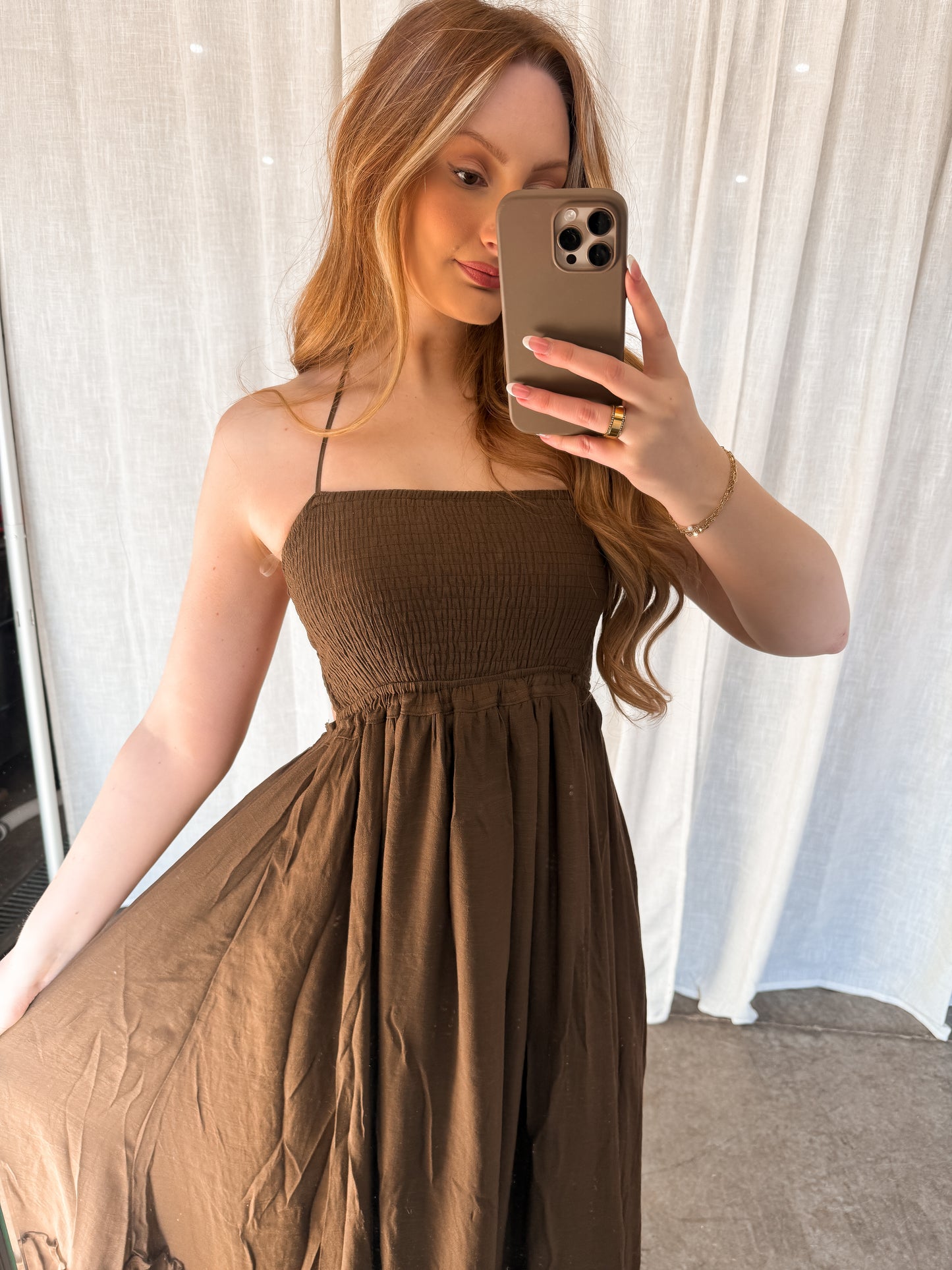 Wanderlust Halter Dress - Coconut