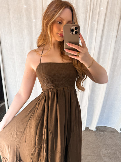 Wanderlust Halter Dress - Coconut