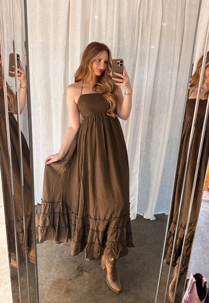 Wanderlust Halter Dress - Coconut