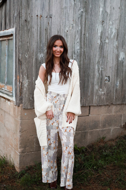 Marshmallow Cream Chunky Knit Cardigan