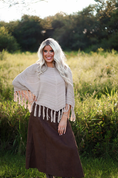 Prairie Roads Poncho Sweater