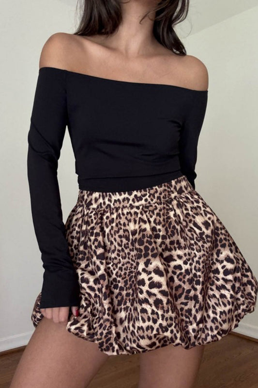 Leopard Bubble Skirt