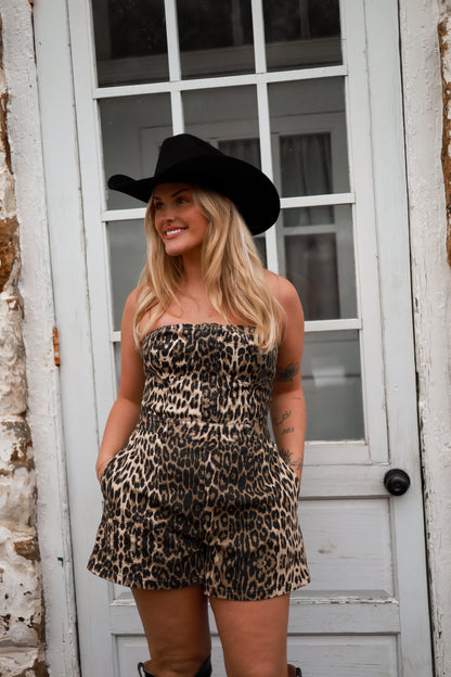 Allure Romper - Leopard