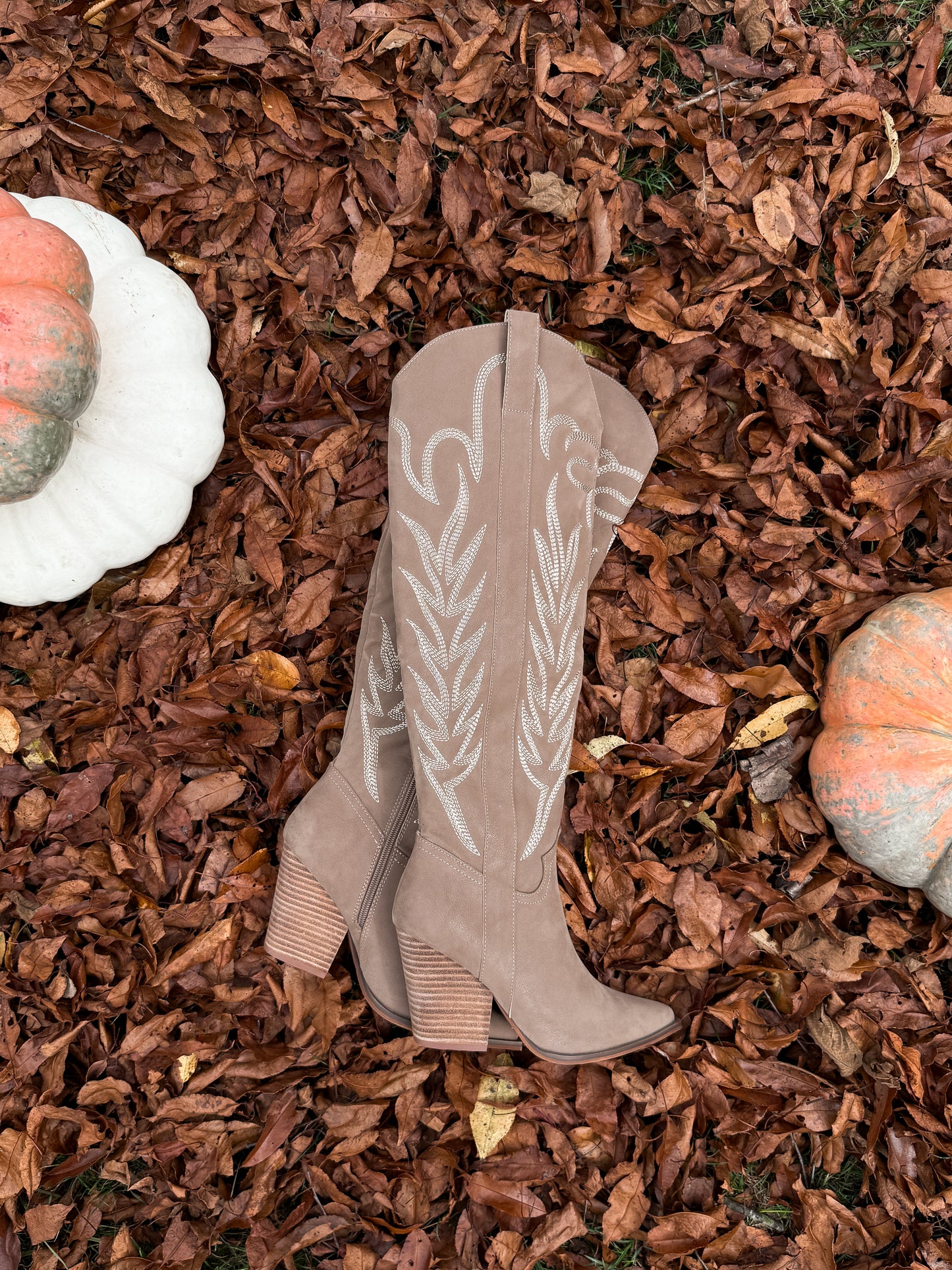 Lola Western Boots - Dark Taupe