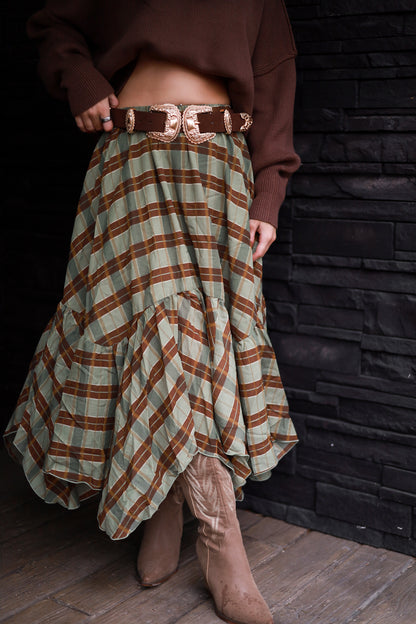 Cedarhill Plaid Maxi - Sage