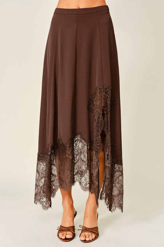Fawn & Fleur Midi Skirt - Brown