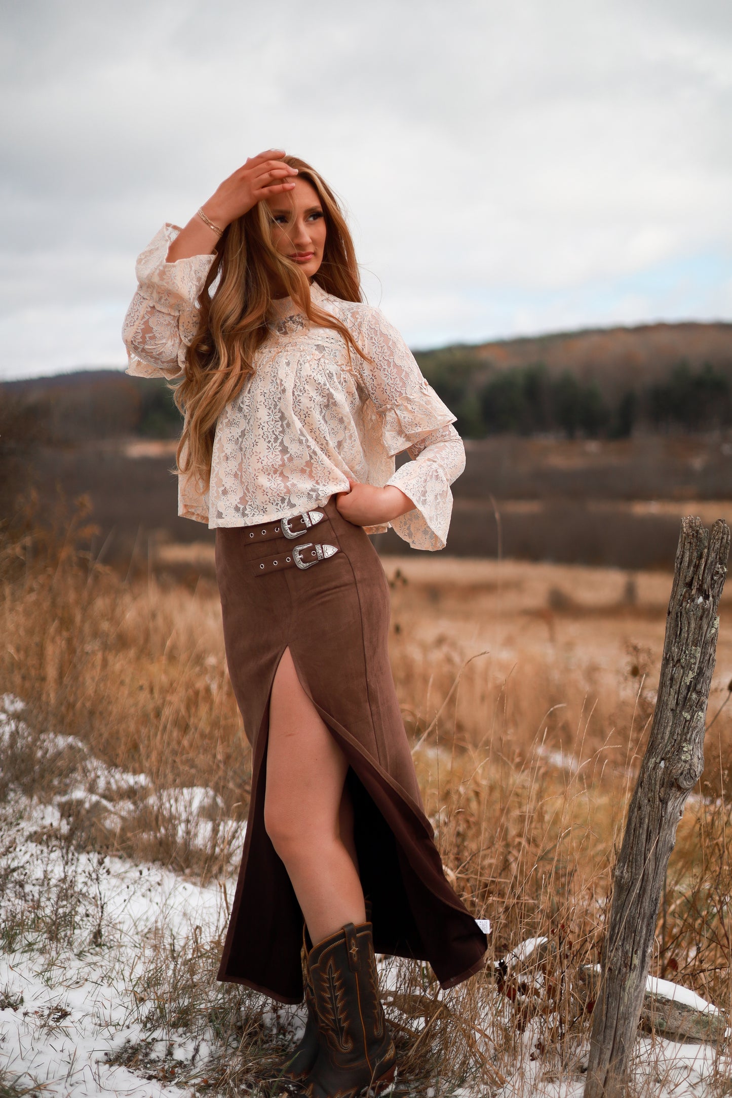 Bronc & Buckle Maxi Skirt