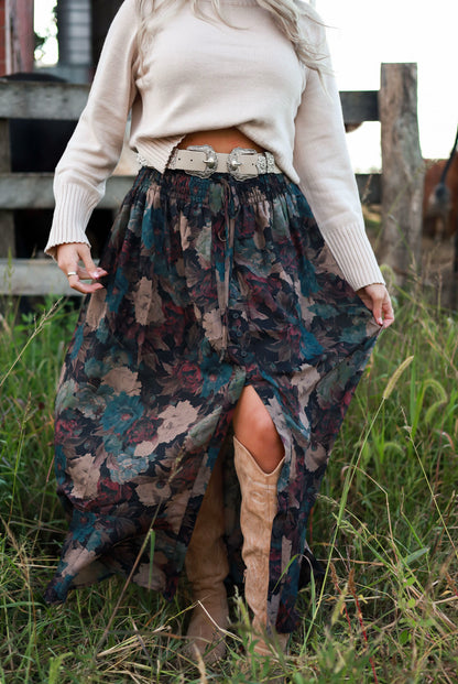 Poetry in Petals Skirt - Black