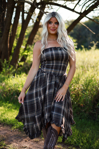 Rancher’s Daughter Dress - Brown