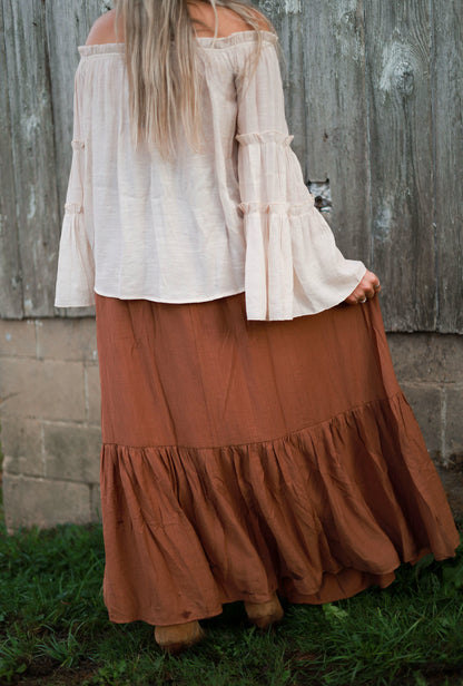 Evergreen Maxi Skirt - Terracotta