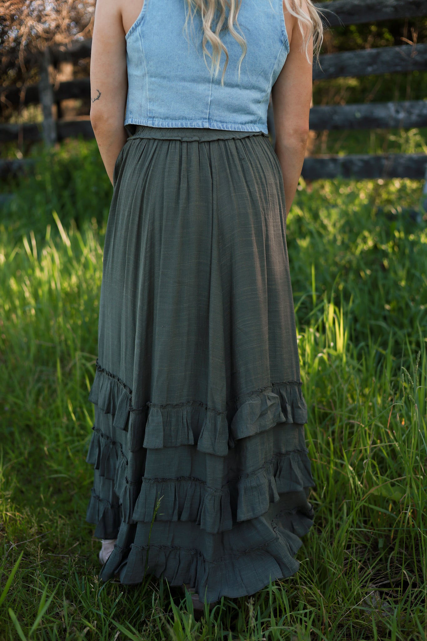Southern Sage Maxi Skirt