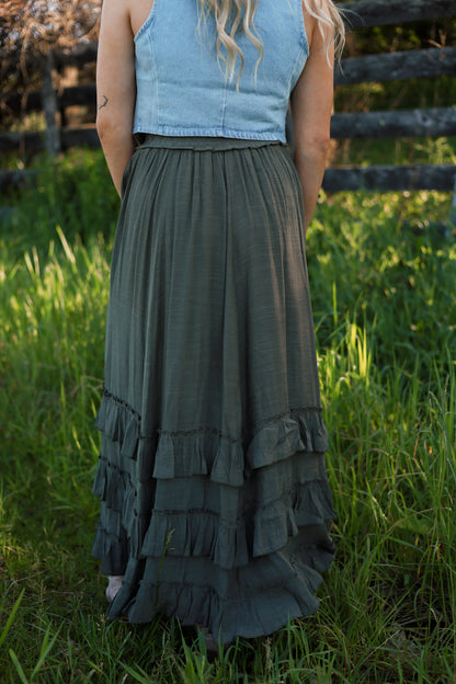 Southern Sage Maxi Skirt