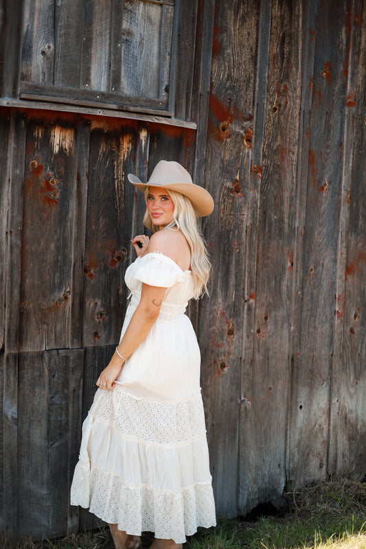 Sweet Milk Lace Maxi Dress