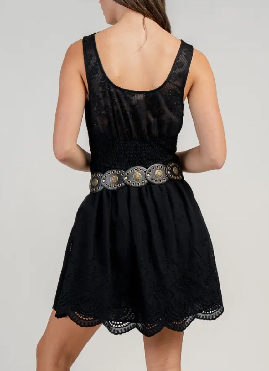 Southern Sweet Fit & Flare Dress - Black