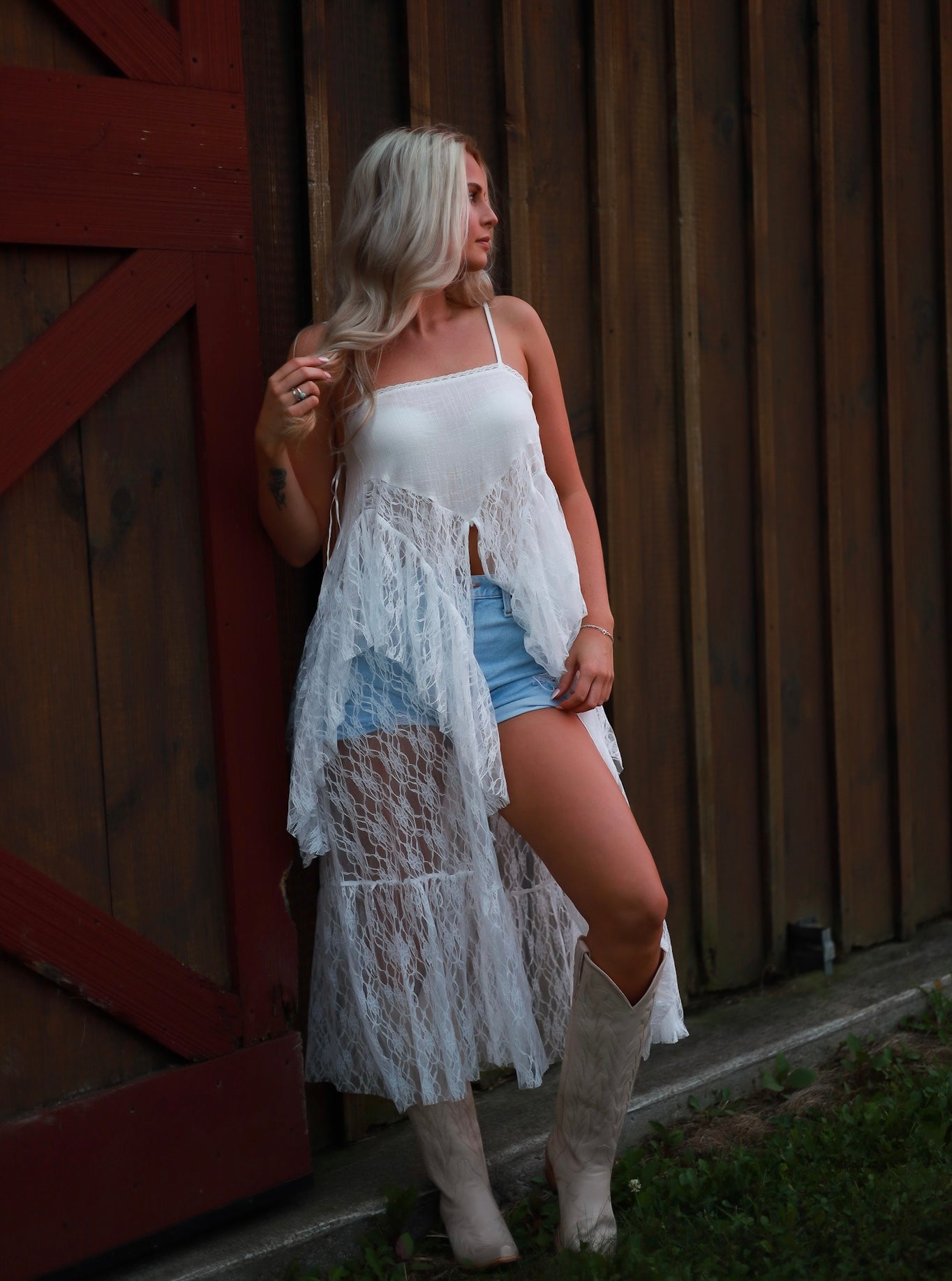 Lace Whisper Duster Top