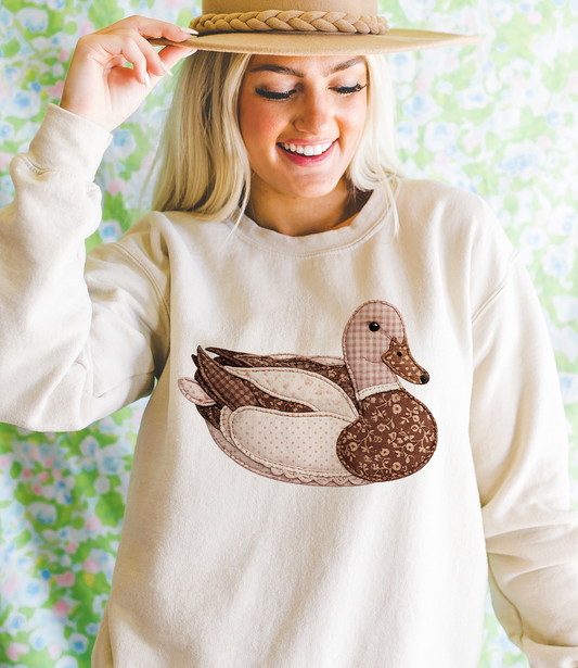 Wood Duck Patchwork Crewneck