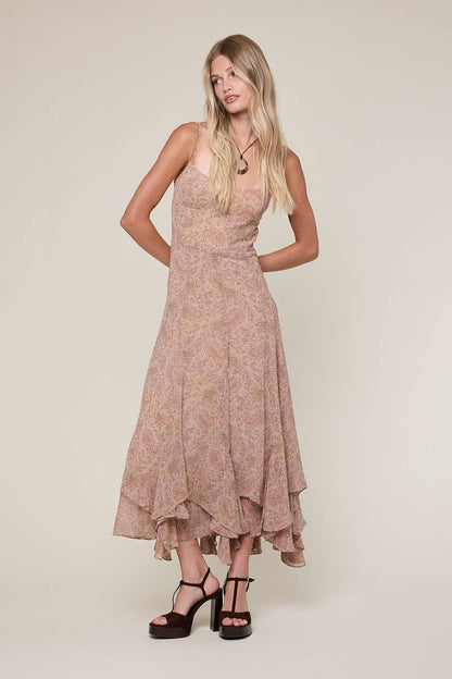 Saddle Creek Paisley Midi Dress
