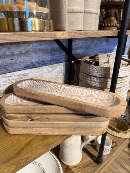 Whitewash Wooden Dough Bowl