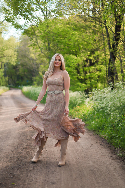Saddle Creek Paisley Midi Dress