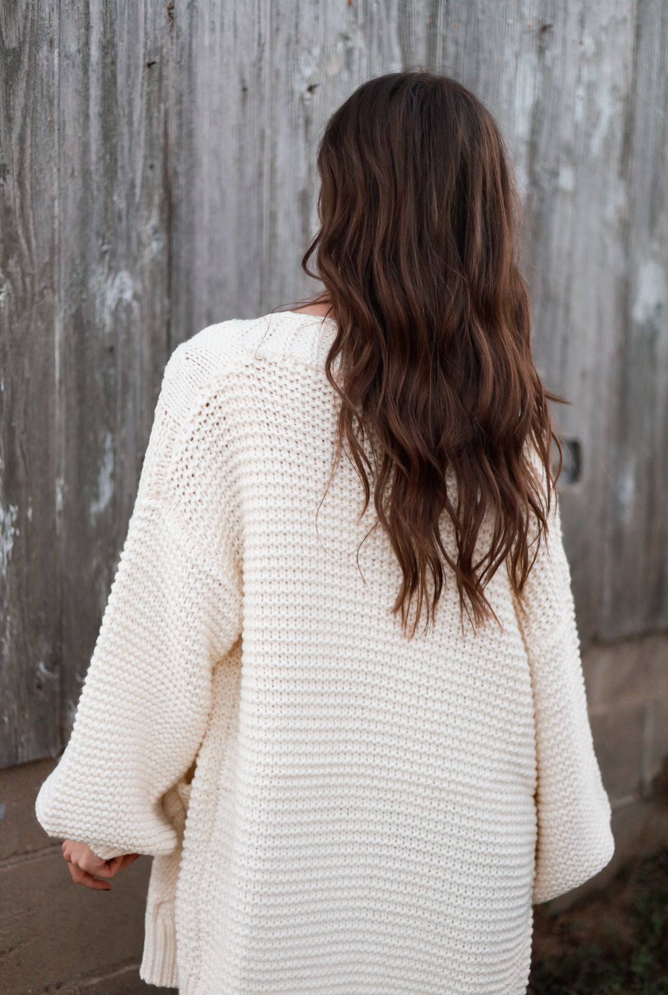 Marshmallow Cream Chunky Knit Cardigan