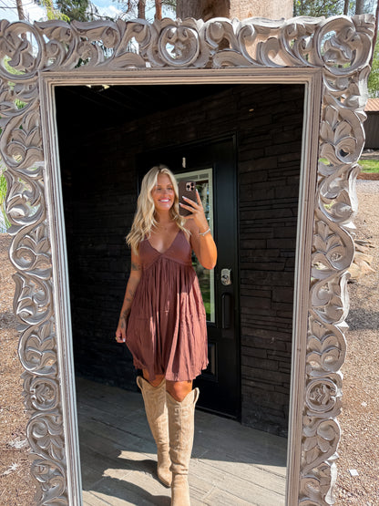 Willow Mini Dress - Mocha