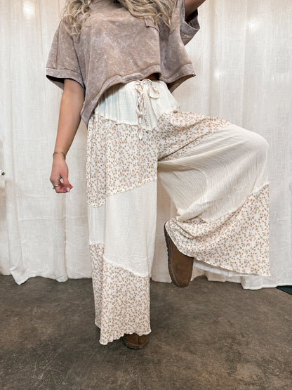 Vintage Cream Bohemian Pants