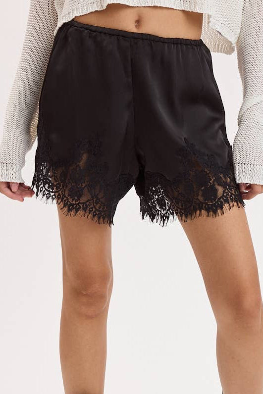 Atelier Lace Shorts - Black