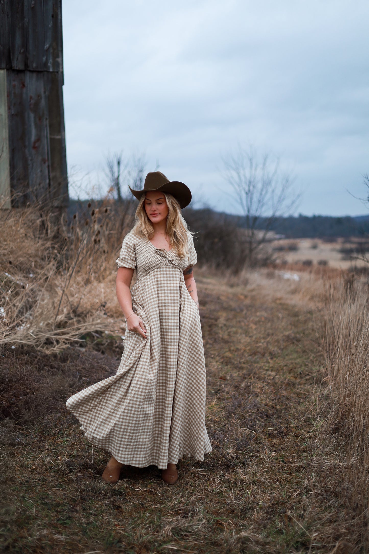 Meadow Gingham Maxi Dress