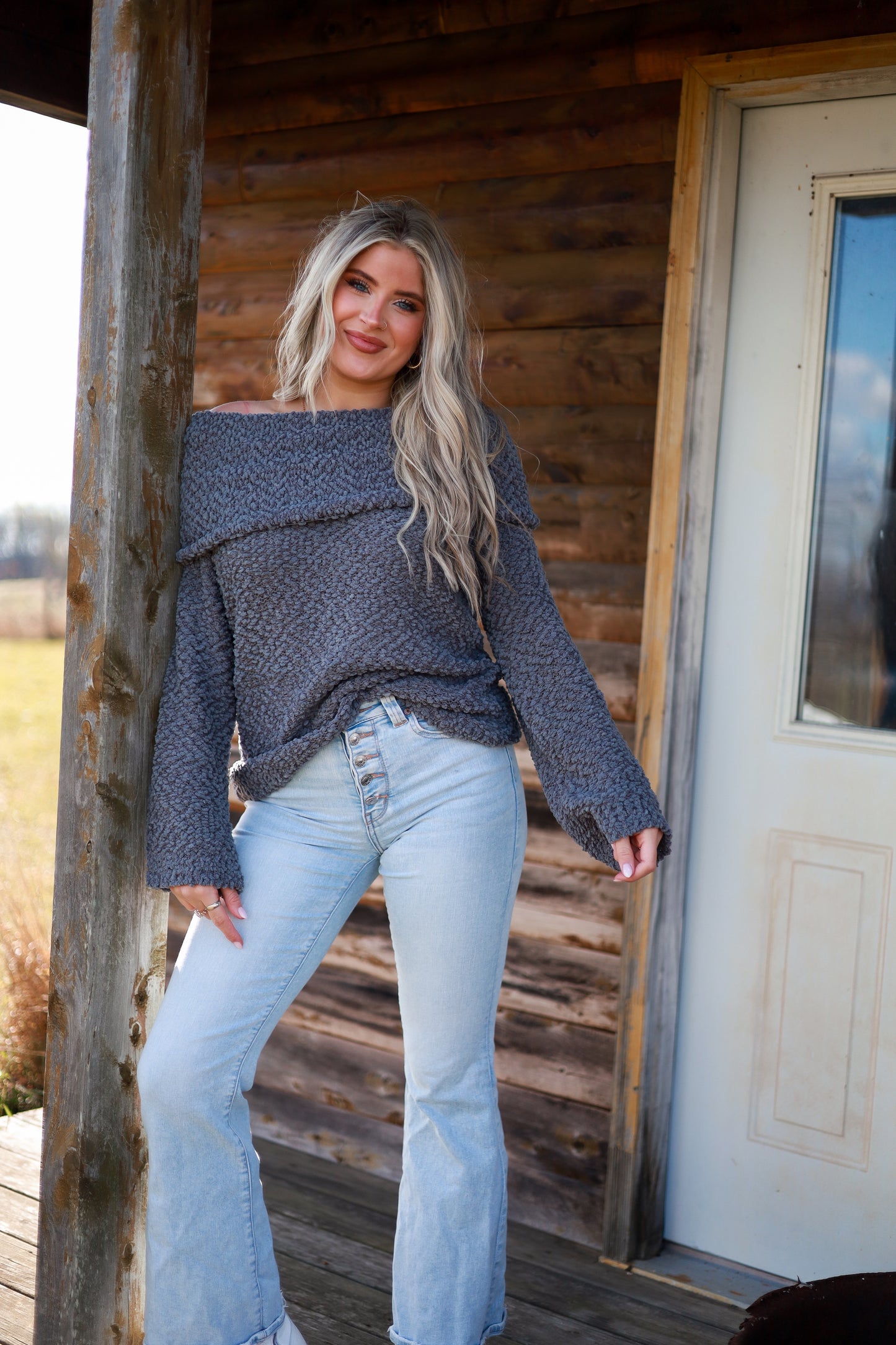 Poppy Sweater - Ash Blue